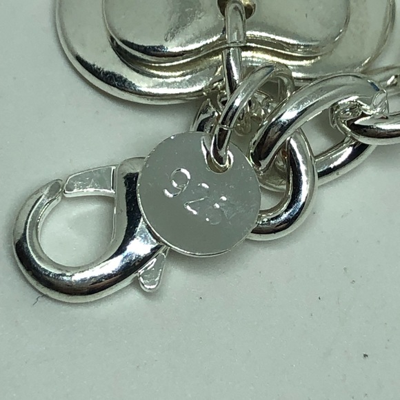 925/14k White Gold Tiffany Style Bracelet - Picture 6 of 7